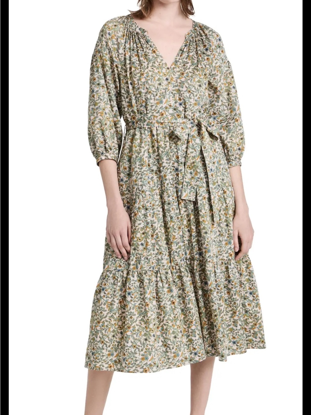 Xirena Annika Dress Ivory Flora Cottagecore M $327